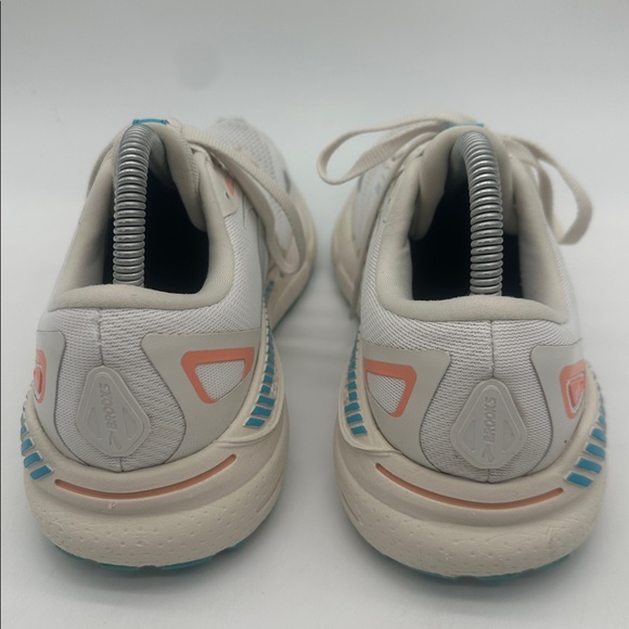 Brooks Adrenaline GTS 23 Running Shoes Coconut Papaya Blue Neutral Womens Size 8 - Picture 11 of 16